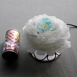 シーグラスのランプ　壁付、机上置き花びらのランプ-10 3枚目の画像