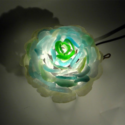 シーグラスのランプ　壁付、机上置き花びらのランプ-13 3枚目の画像