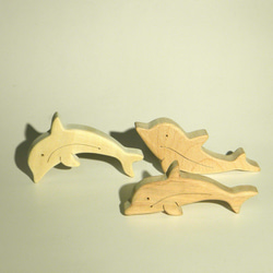 木のパズル S  　鯨とイルカ 3枚目の画像