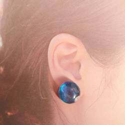 Sea Fragment 藍色耳環 • 耳環 第7張的照片