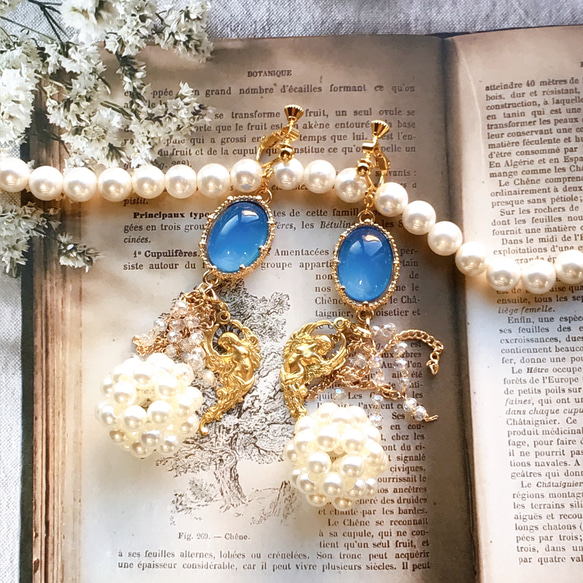 Blue Angel イヤリング•ピアス 2Way イヤリング・ノンホールピアス 