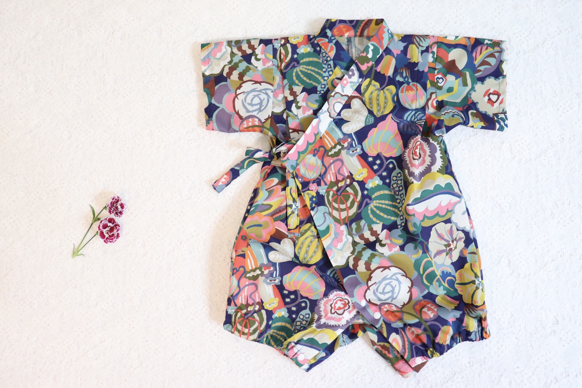 ロンパース甚平★リバティ★LibertyPrint★ Gatsby Garden ★ベビー甚平