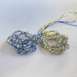 14kgf使用◇透明感のある天然石トパーズのイヤーカフ◇2色から選択◇重ね付け用イヤーカフはオプション選択◇片耳用 5枚目の画像