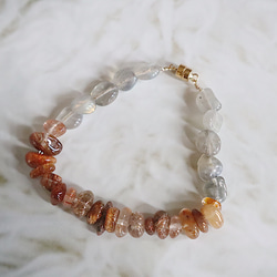 rutilated quartz& labradorite bracelet 2枚目の画像