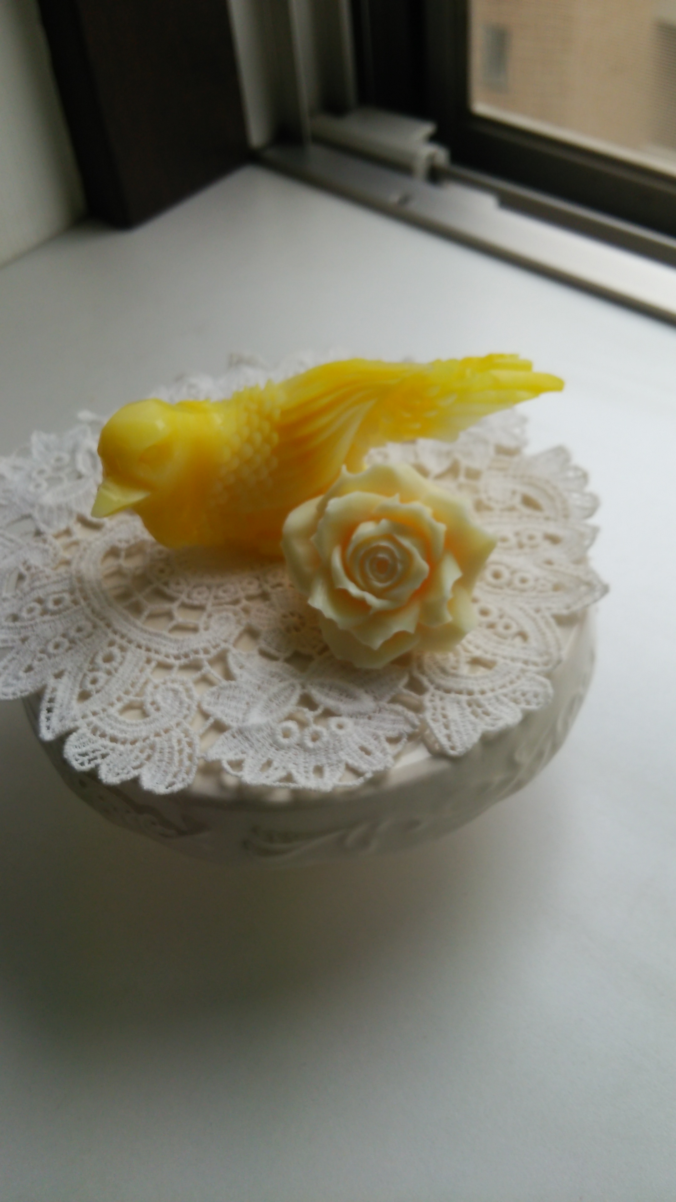 ソープカービング  鳥  手作り石鹸