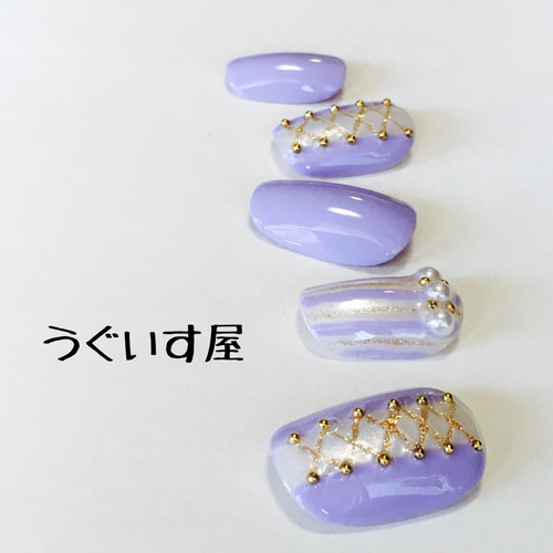 くすみパープル塗りかけネイルチップ 人気順｜パープル(紫)/#ネイルチップ⁡のネイルデザイン｜ネイルブック