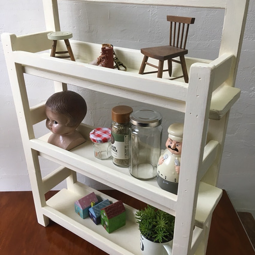 ハンドメイド　スパイスラック　DIY ナチュラル　アンティーク　インテリア　家具 棚 スパイス キッチン ラック 木製 アンティーク風 家具 インテリア