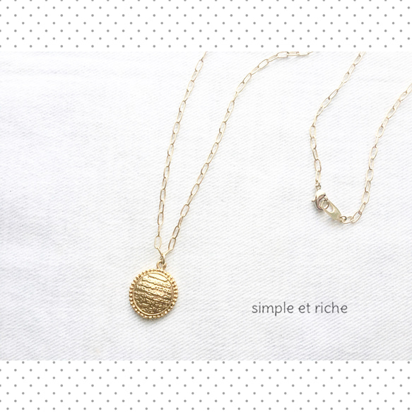 祈り☆coin design charm necklace【made in Turkey】 4枚目の画像