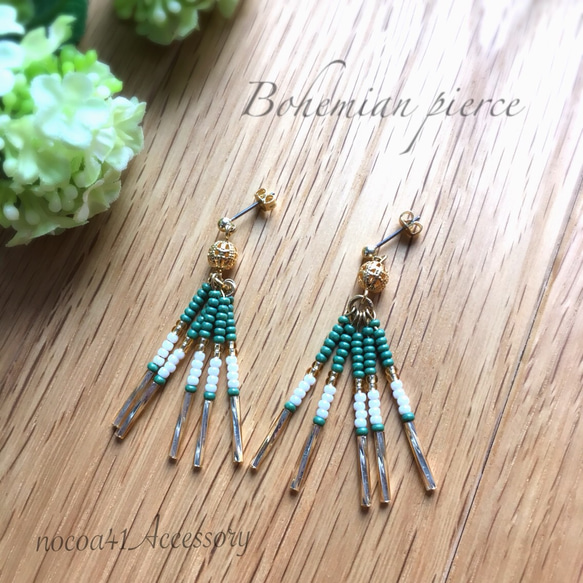 Bohemian beads pierce 1枚目の画像