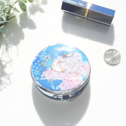 “Creema Limited免費送貨”Blue Cherry和Tsukimi Cat Compact Mirror Mirro 第3張的照片