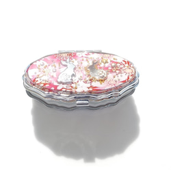 SAKURA粉紅兔子橢圓形藥盒（帶鏡子） 第2張的照片