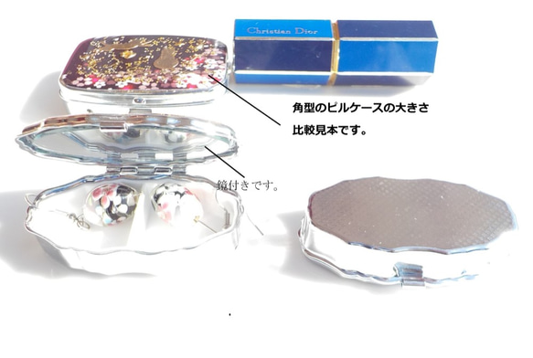 SAKURA粉紅兔子橢圓形藥盒（帶鏡子） 第4張的照片