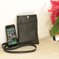 オールレザーのスマホポシェットBlack　or Coffee Brown　New!! 4枚目の画像