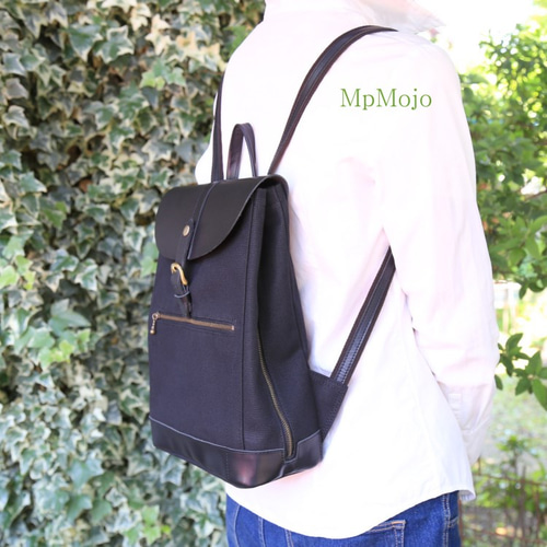 バンビ様オーダー品 大人の帆布＆レザートリム ミニ スリム