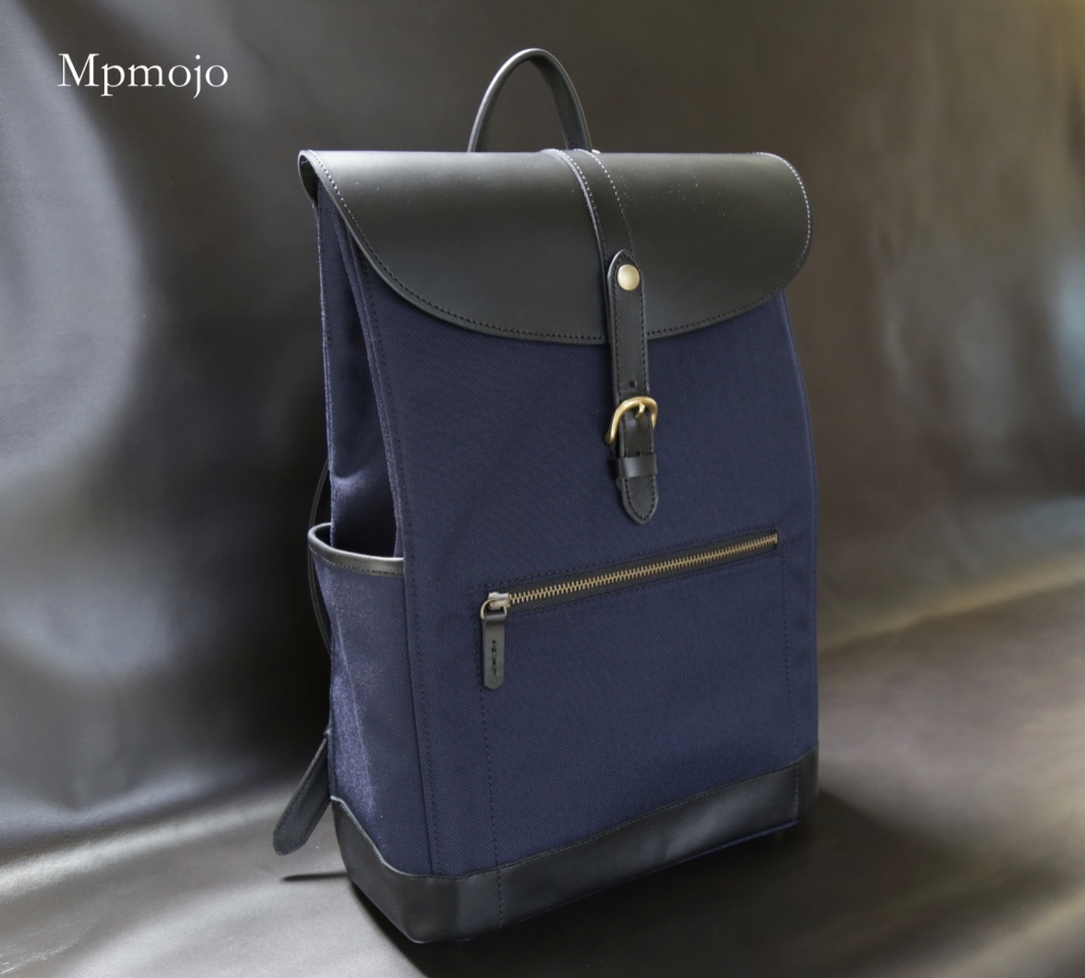 大人のCORDURAナイロン＆レザートリム  ミニスリムリュック　オーダーメイドNew!