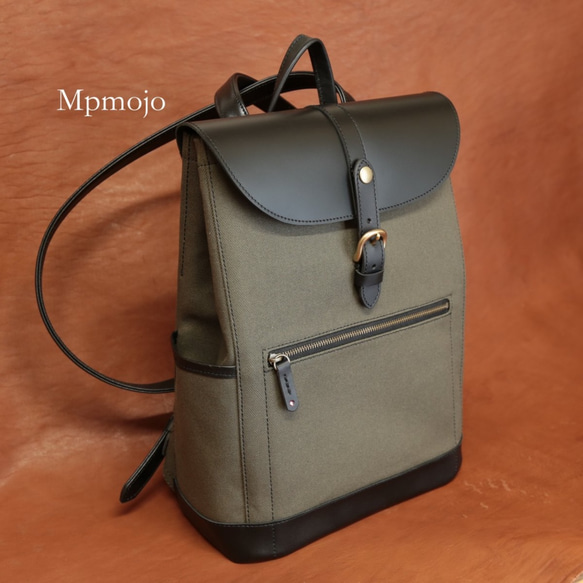 officine creative レザーリュック　カーキ officine creative レザーリュックカーキ