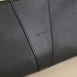 大人の撥水レザーポーチ　サコッシュ　シンプルショルダーバッグ、お財布ポーチNew!! 8枚目の画像