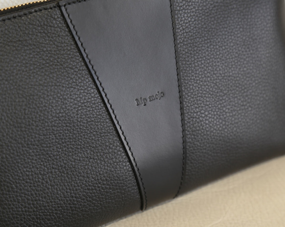 大人の撥水レザーポーチ　サコッシュ　シンプルショルダーバッグ、お財布ポーチNew!! 8枚目の画像
