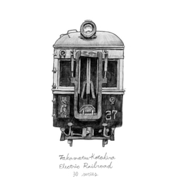 鉛筆画原画   高松琴平電気鉄道30形 (旧阪神881系) 1枚目の画像