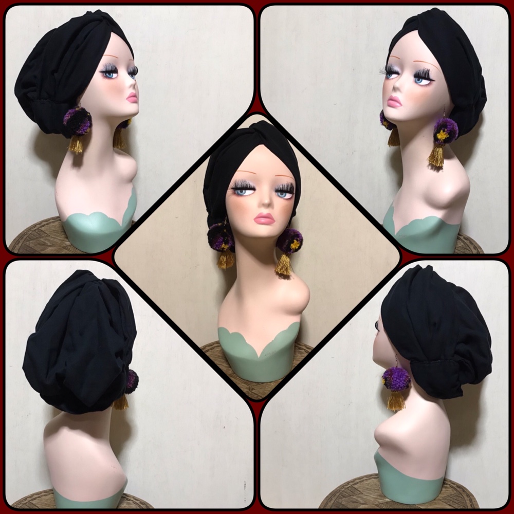 新作　春夏秋冬通年素材　ダブルガーゼ　　帽子　帽子にもなる　ターバン帽子　シングル　ヘアターバン ヘアバンド