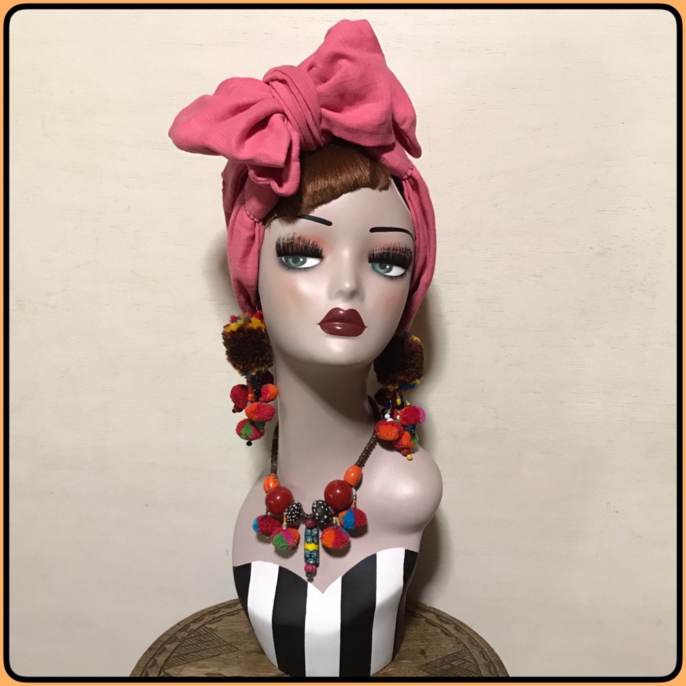 新作　CSTC キャンディスカーフターバンキャップ　帽子　ターバン　ヘアバンド　ヘアターバン　ダブルガーゼ　夏向き