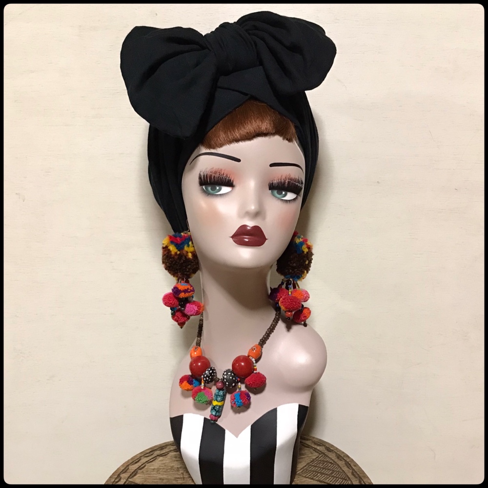 新作　着せ替えヘアターバン　ぽっこりターバン×帯リボンセット　ヘアバンド 6,000円