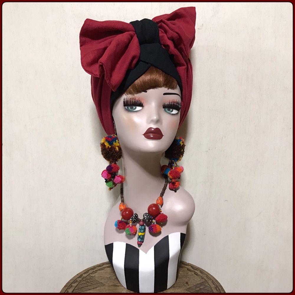 新作　着せ替えヘアターバン　ぽっこりターバン×帯リボンセット　ヘアバンド