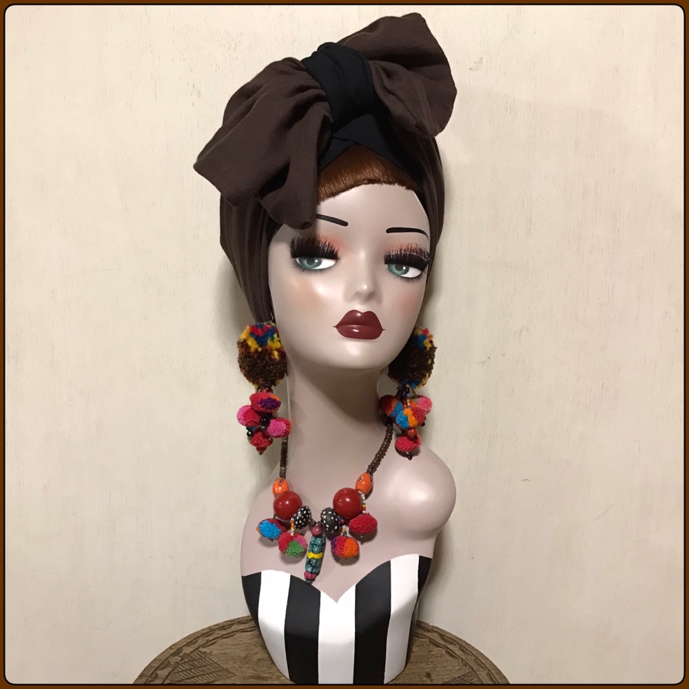 新作　着せ替えヘアターバン　ぽっこりターバン×帯リボンセット　ヘアバンド