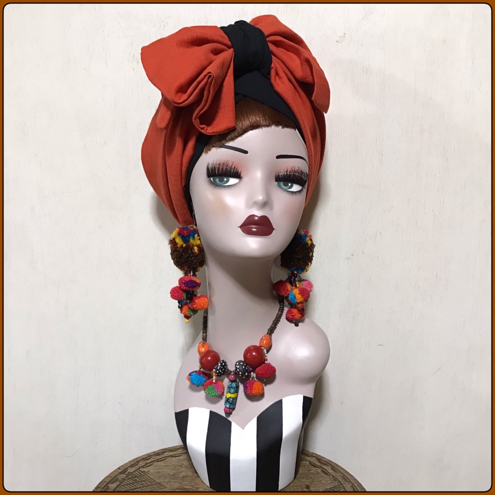 新作　着せ替えヘアターバン　ぽっこりターバン×帯リボンセット　ヘアバンド