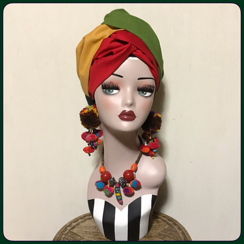 ラスタ レゲエ ジャマイカン アフリカン ターバン ヘアターバン ヘア