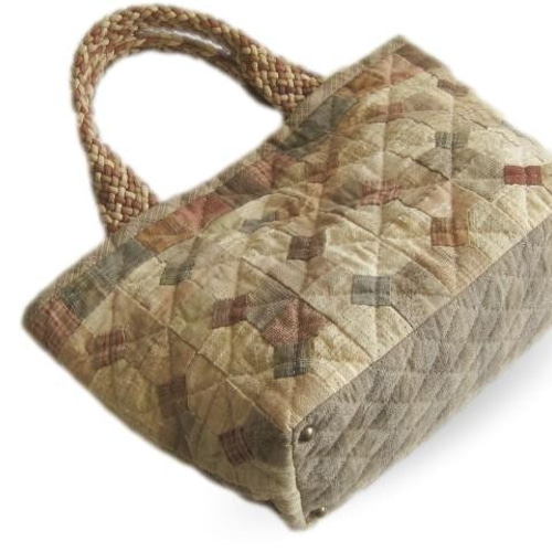 handmade◇完成品◇バッグ２点&半円のポーチ◇パッチワーク◇現品のみ パッチワークおしゃれバッグとポーチ、 - KEI19540404'S GALLERY