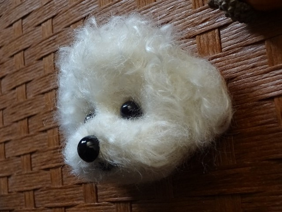 【受注制作】羊毛フェルト☆ビションフリーゼ☆犬ブローチ☆ 4枚目の画像