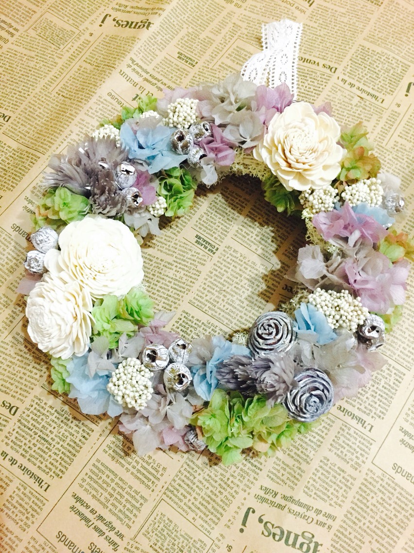 プリザーブドアジサイのリース