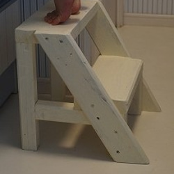 花台 踏み台　子供椅子　プランター台　ステップスツール　アイボリー 2枚目の画像