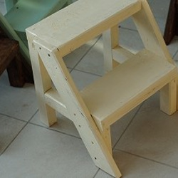 花台 踏み台　子供椅子　プランター台　ステップスツール　アイボリー 4枚目の画像