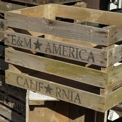 ハンドメイド木箱 　古い箱　コンテナ　アンティーク風　廃材　ヴィンテージ　 4枚目の画像