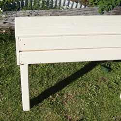 ソーホース　ベンチ　椅子　プランター台　 作業台 万能型 ワークベンチ 木製 車止め　 白 6枚目の画像