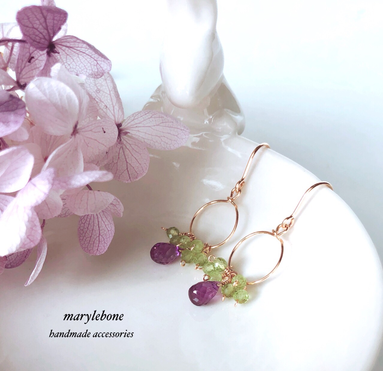 【14kgf】アメジスト×ペリドット＊ピアス        Ω