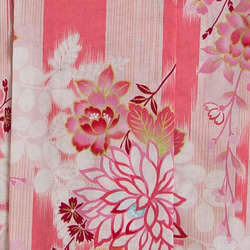 ◆浴衣◆牡丹絣/ピンク/90サイズ/受注生産 4枚目の画像