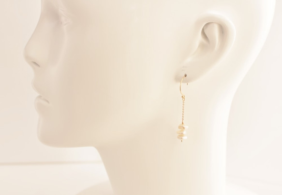 Re  - 【14 kgf】Kespearl長耳環 第2張的照片