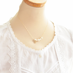 重新【14 kgf】棉花珍珠首飾項鍊 第3張的照片