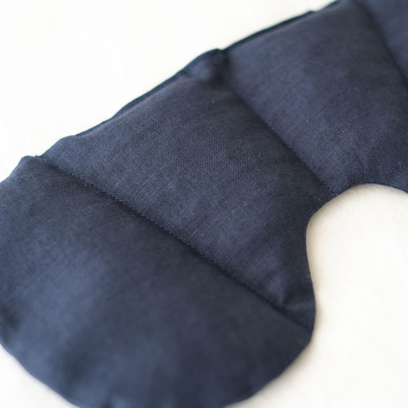 【3日以内発送】男性ギフトに人気！ほっこり目元用小豆カイロ アイピロー 綿麻 ネイビー/ベージュ/ダークブラウン 9枚目の画像