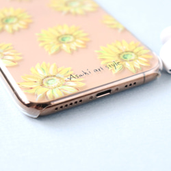 お花のクリアスマホケース　スマホリングセット　北海道の花々　全機種対応　iPhone14 Android 6枚目の画像