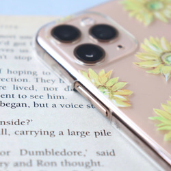 お花のクリアスマホケース　スマホリングセット　ガーベラ　全機種対応　iPhone14 Android 6枚目の画像