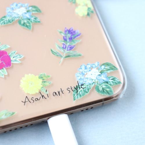 お花のクリアスマホケース 北海道の花々 全機種対応 iPhone17.Android