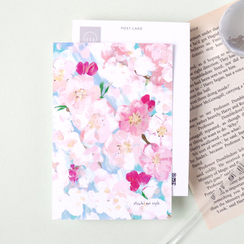 ポストカード 「 桜 」メッセージカードにも ポストカード Asahi art 