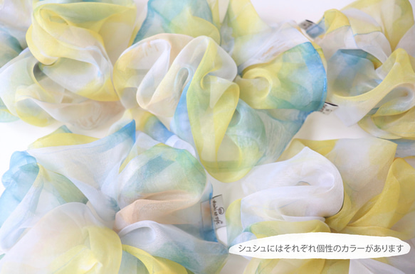[Creema限定] アートシュシュと花びらの耳飾りの夏の福袋　ブルー×イエロー 7枚目の画像