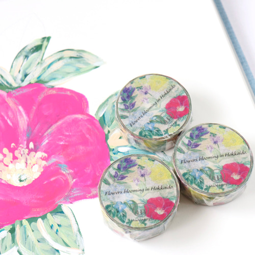 マスキングテープ 「 北海道に咲く花々 」 マスキングテープ Asahi art