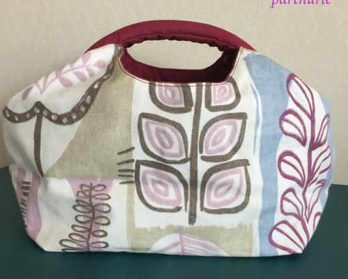 アルミバネ口バック୨୧ ୨୧ アルミバネ口金のシティバッグ【DIY】【ハンドメイド】【手作り