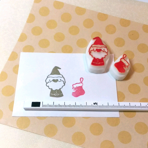 ☆クリスマス☆　ハートの鼻のサンタクロース 2枚目の画像